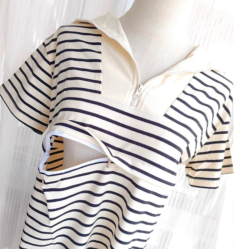 Chic Maternity Nursing Dress 2316 for Breastfeeding ATHLEXES