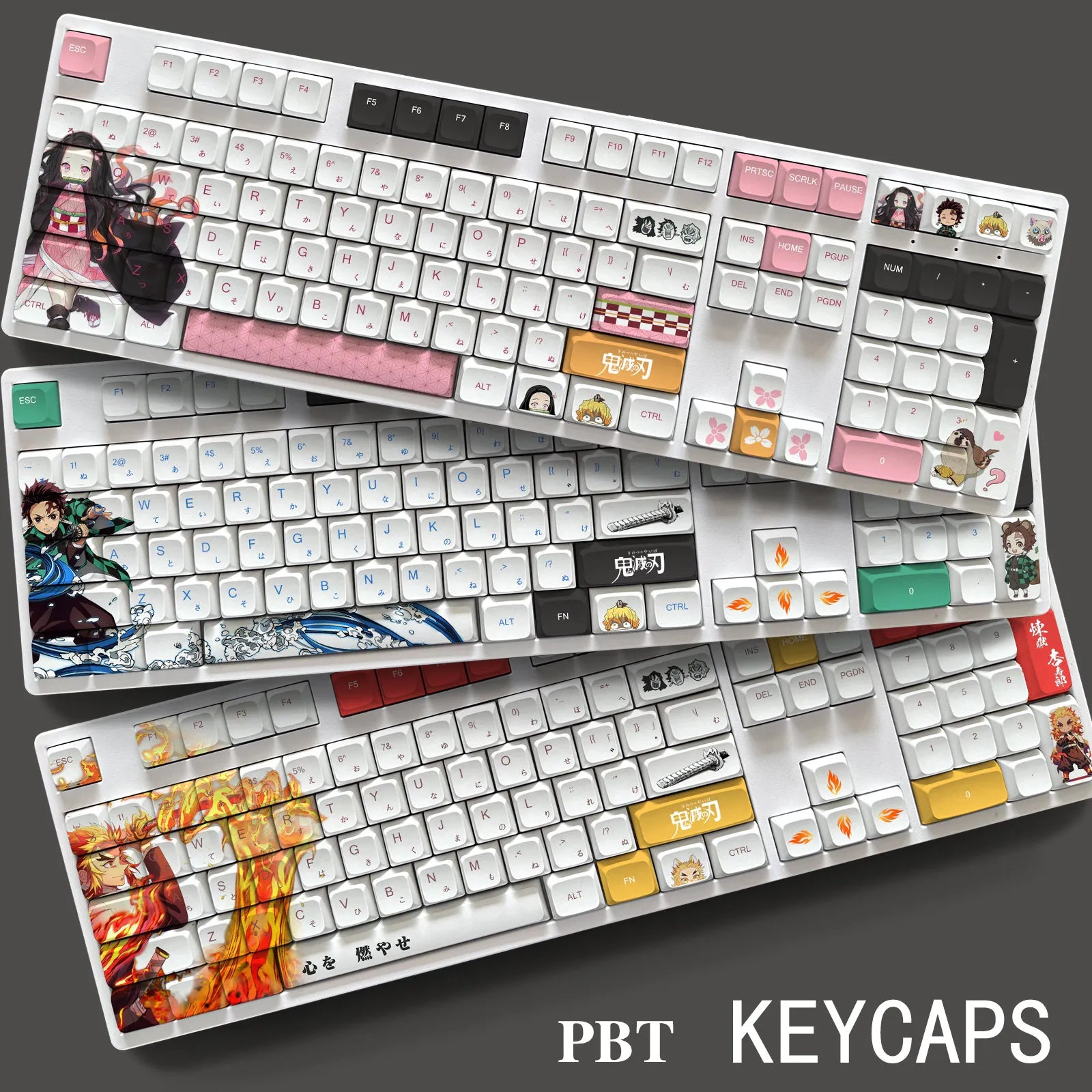Demon Slayer PBT Keycaps Set for Gamers ATHLEXES