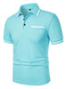 Luxe Lapel Solid Color Men's Short Sleeve Polo ATHLEXES