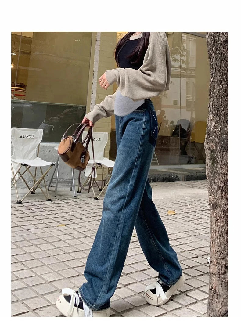 Belly Bliss Plus Size Maternity Wide Leg Jeans ATHLEXES