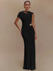 Chic Hollow Backless Maxi Dress with Metal Buckle ATHLEXES