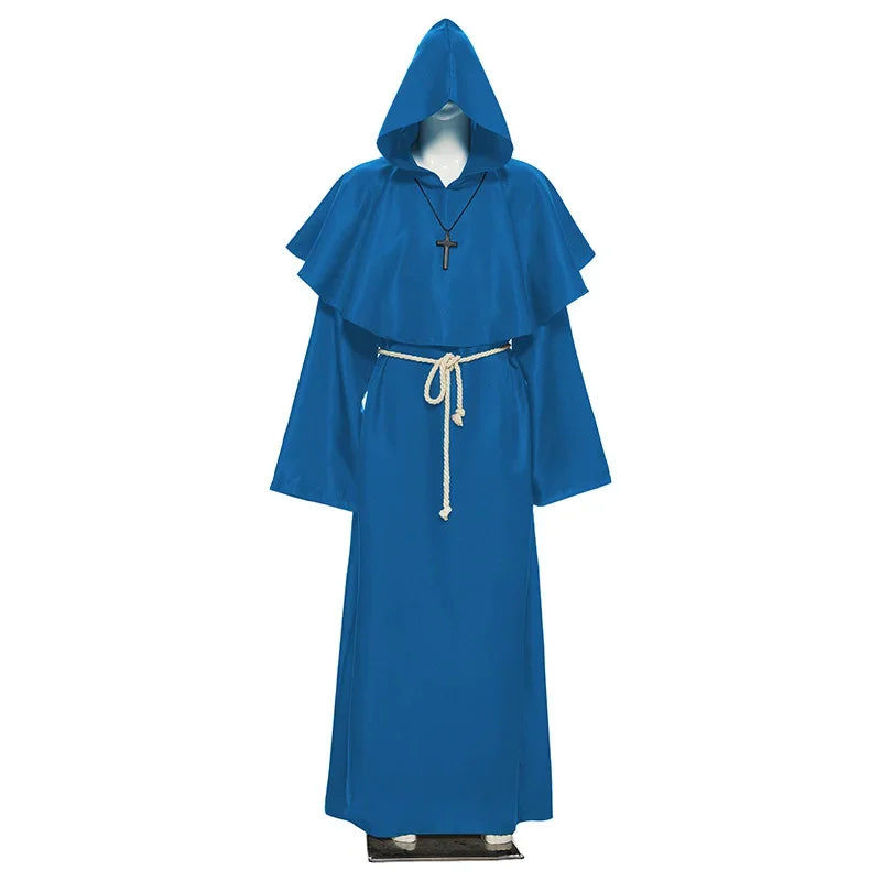 Medieval Monk Cowl Robe Halloween Cosplay Cloak ATHLEXES