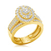 Romantic 925 Silver Bridal Double Rings Set ATHLEXES