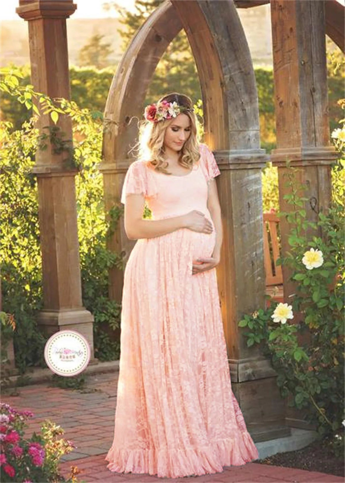 Luxe Lace Maternity Dress for Stunning Photoshoots ATHLEXES