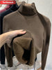 Korean Style Velvet Turtleneck Sweater for Women ATHLEXES