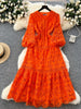 Chic French Lace Ruffle Dress for Women ATHLEXES