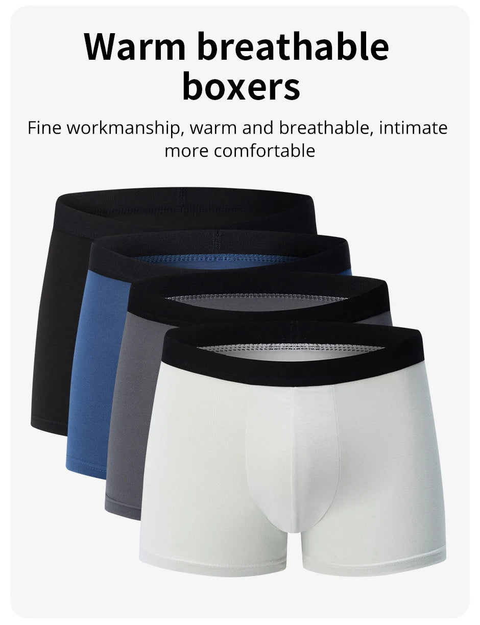 Comfort Fit Solid Color Boxer Trunks 4 Pack ATHLEXES