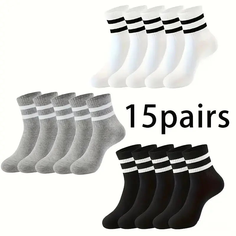Premium Men's Striped Casual Socks Set ATHLEXES