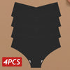 4PC Women Seamless Briefs Sexy V-Waist Underwear Set ATHLEXES