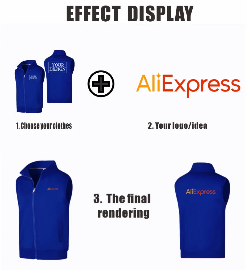 Custom Logo Winter Fleece Vest for Men and Women ATHLEXES