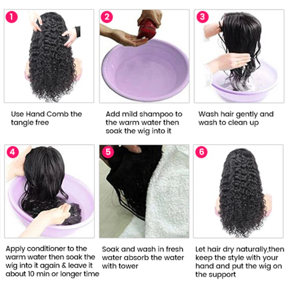GlamWave Glueless Deep Wave Human Hair Wig ATHLEXES
