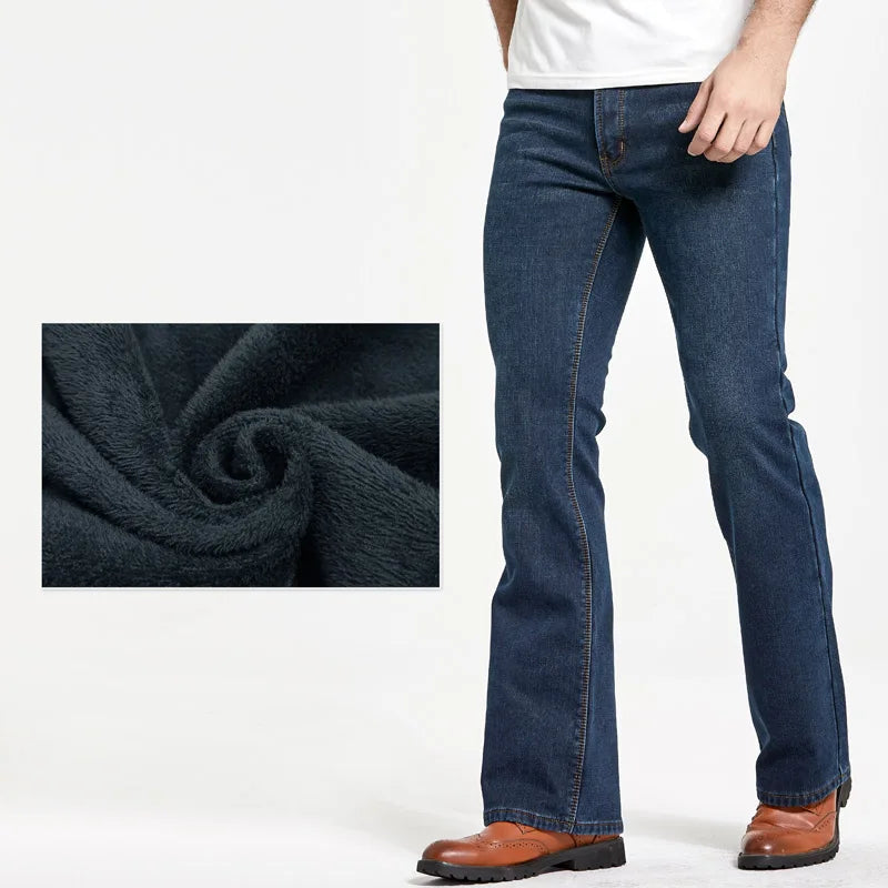 LGRGC Men's Warm Stretch Denim Boot Cut Jeans ATHLEXES