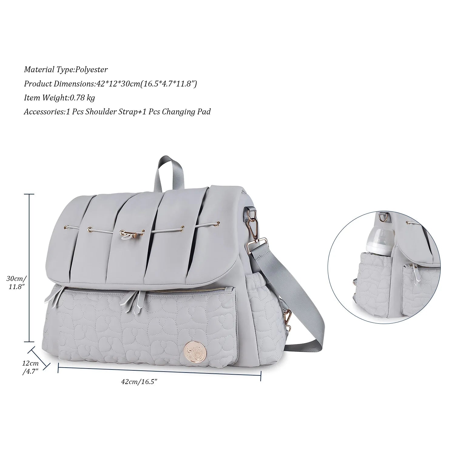 ChicBaby Waterproof Diaper Backpack with Changing Pad ATHLEXES