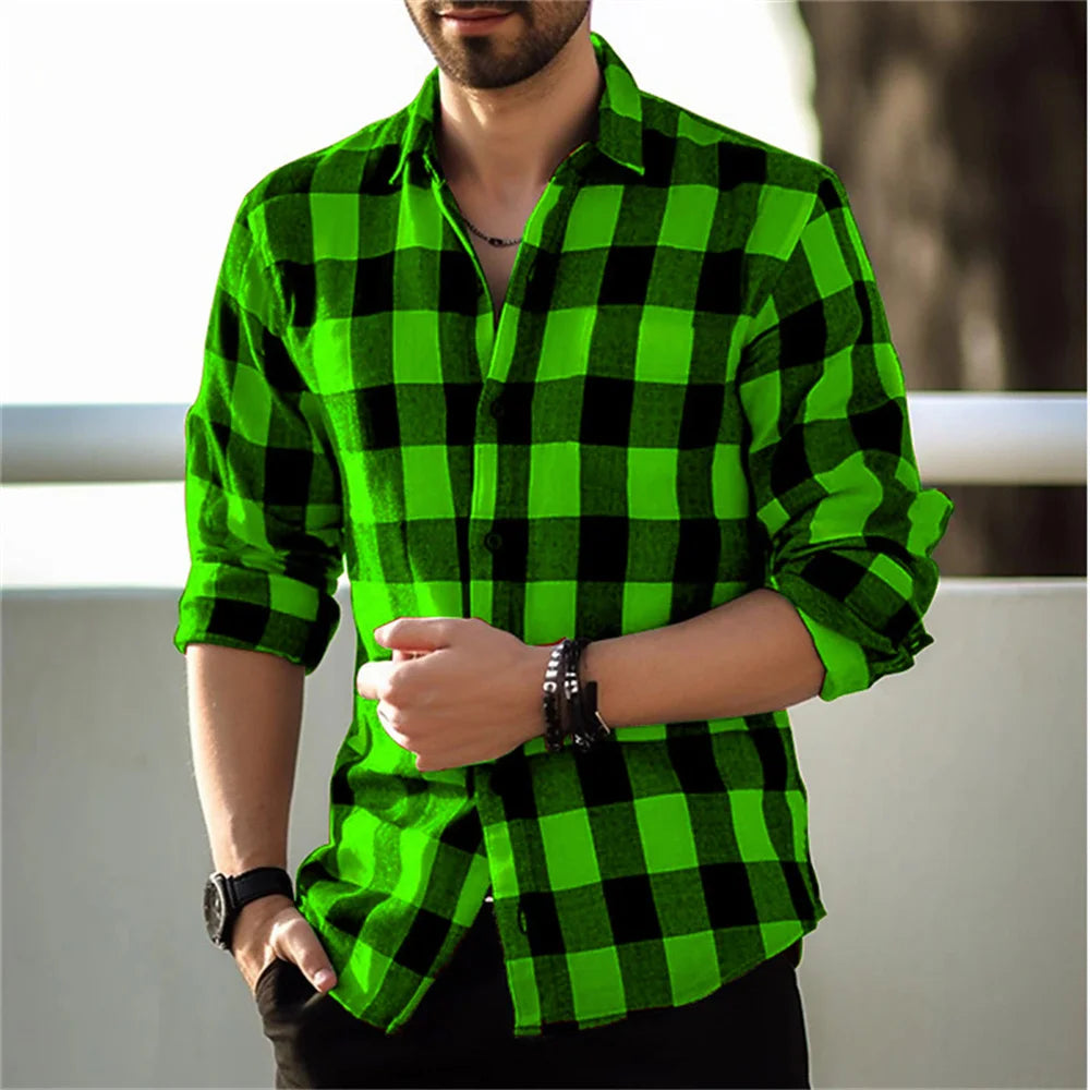 Plaid Luxe Lapel Cardigan for Men - Casual Elegance ATHLEXES