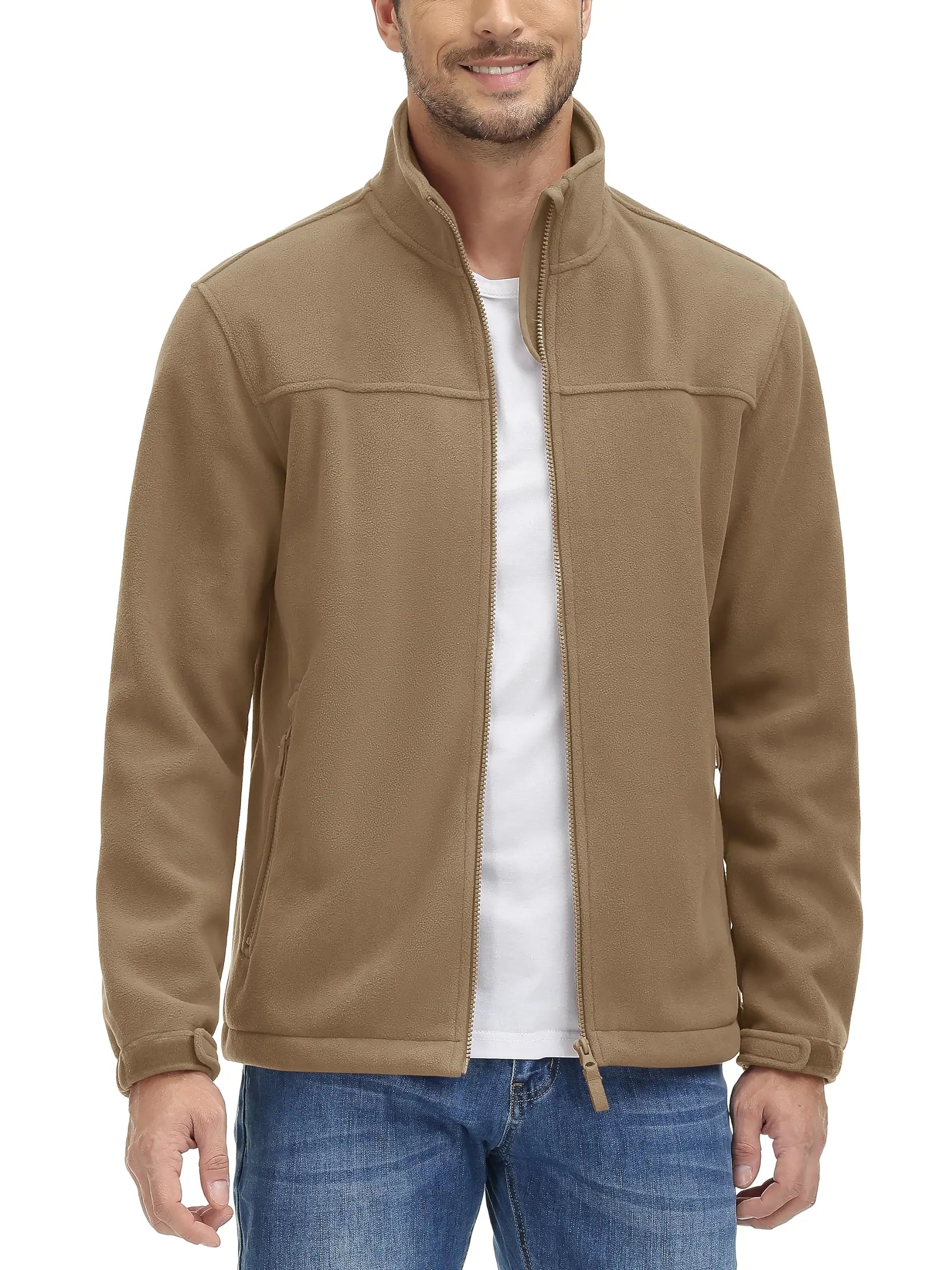 TACVASEN Men's Windproof Fleece Jacket with Pockets ATHLEXES