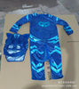 Anime Hero Blue Pajama Costume with Mask Set ATHLEXES