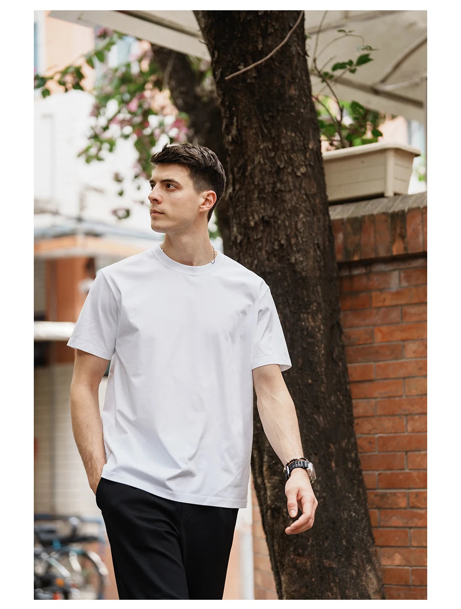 SIMWOOD 2024 Summer Cool Dry Sorona Fabric Men's Workout Tee ATHLEXES