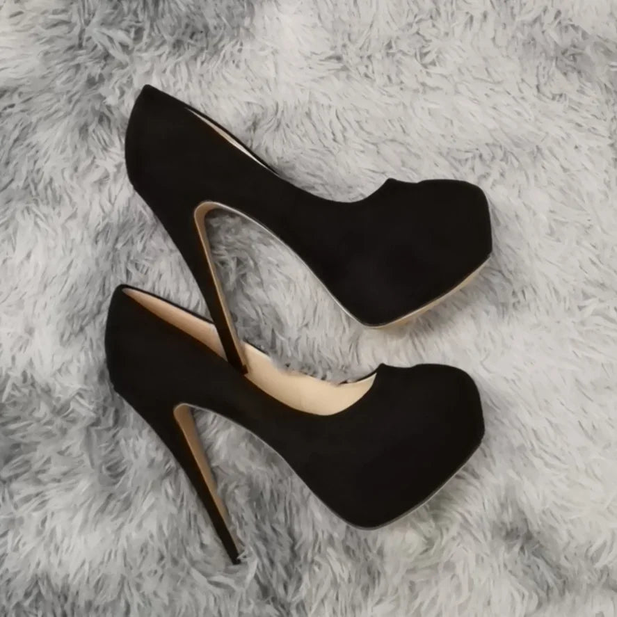 Stiletto Glam: 14cm Women’s Platform Pumps for Party & Wedding ATHLEXES