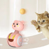 Cat Interactive Feather Toys Pet Bumbler Funny Toy Interactive Cats Toys Cat Rolling Teaser Feather Wand Toys Rotating Ball ATHLEXES