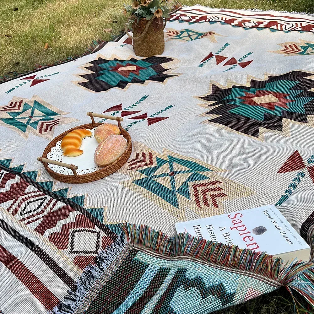 Boho Chic Aztec Oversized Throw Blanket ATHLEXES
