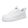 LuxeLite Breathable White Lace-Up Sneakers for Women ATHLEXES