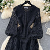 Chic French Lace Ruffle Dress for Women ATHLEXES