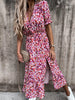 Elegant Floral V Neck Maxi Dress for Women ATHLEXES
