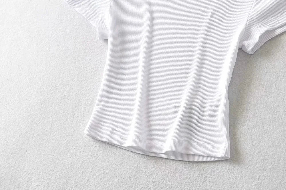 Summer Sexy O-neck Crop Top for Women ATHLEXES