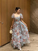 Chic Floral Patchwork Mesh Dress for Women ATHLEXES