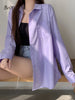 Beiyingni 2024 Spring Autumn Women's Oversized Blouse with Pockets ATHLEXES