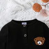 Cartoon Bear Button Onesie for Baby Boys ATHLEXES