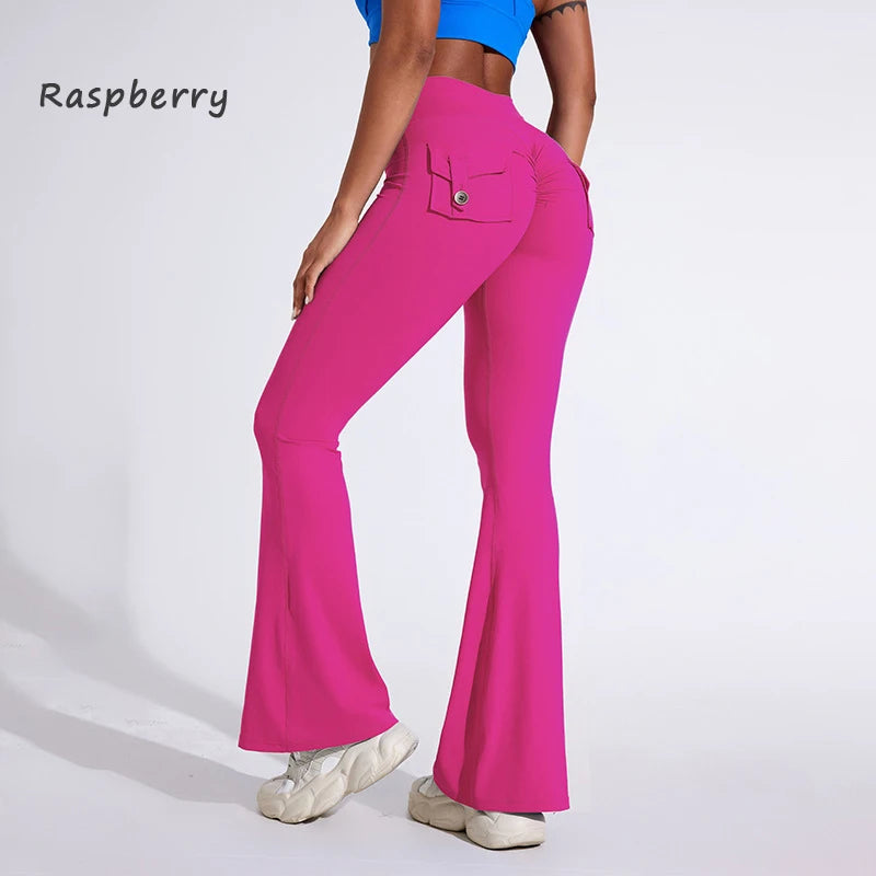 JoyFit High Waisted Bell Bottom Yoga Pants ATHLEXES