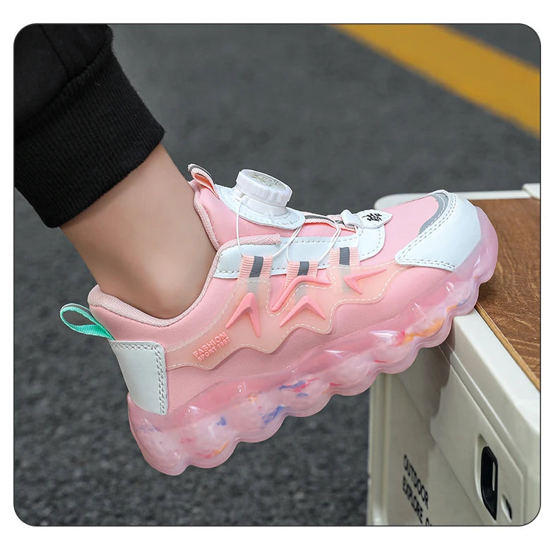 Stylish Leather Kids Running Sneakers ATHLEXES