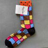 Happy Socks Men's Diamond Check Crew Socks for All Seasons ATHLEXES