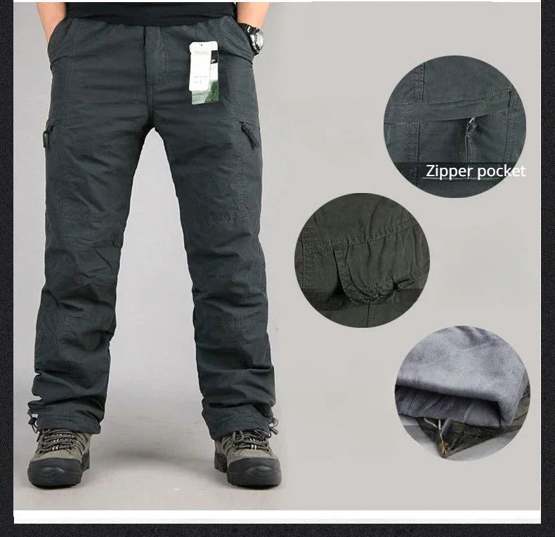 Ultimate Warm Fleece Tactical Cargo Hiking Pants ATHLEXES