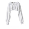 Chic Y2K Irregular Crop Hoodie for Trendy Women ATHLEXES