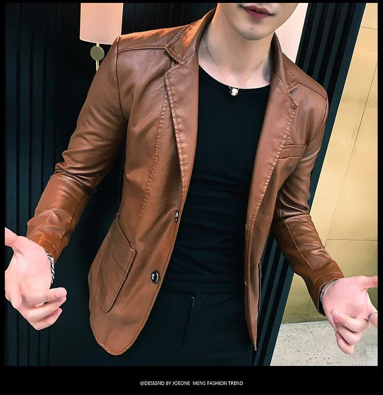 BACKONMUST PU Leather Jacket ATHLEXES