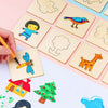 20pcs Montessori Wooden Drawing Stencils Set ATHLEXES
