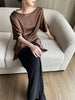 Chic Satin Half Sleeve Blouse for Women ATHLEXES