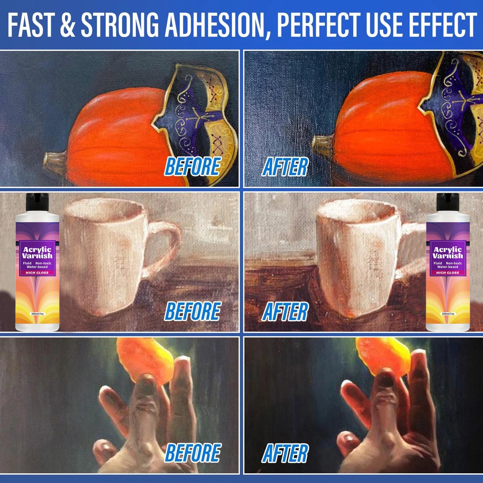 High Gloss Acrylic Varnish 200ML Protective Sealant ATHLEXES