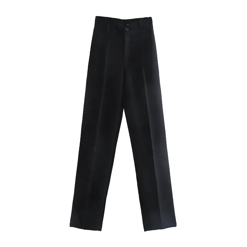 Chic High Waist Straight Leg Office Pants ATHLEXES