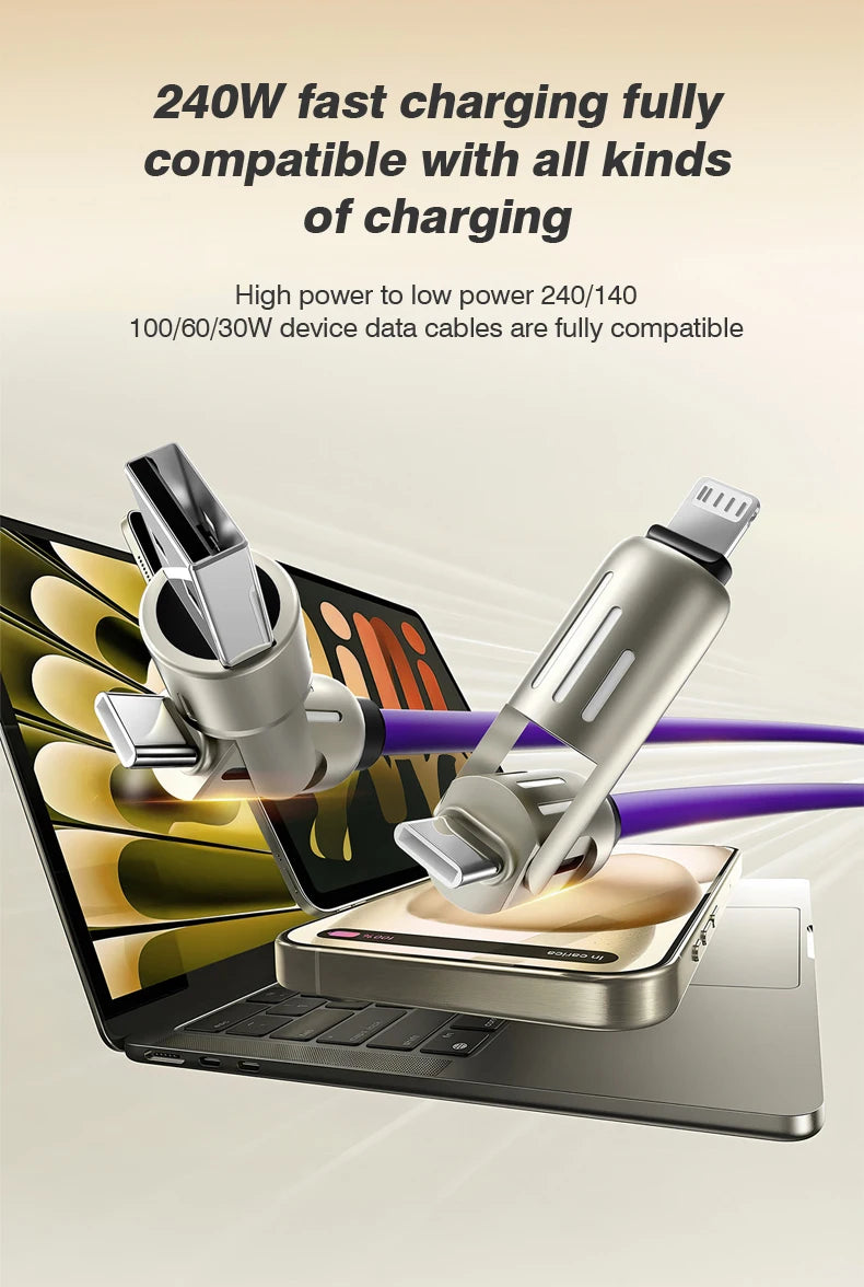 UltraCharge 240W 4-in-1 Fast Charging Cable ATHLEXES