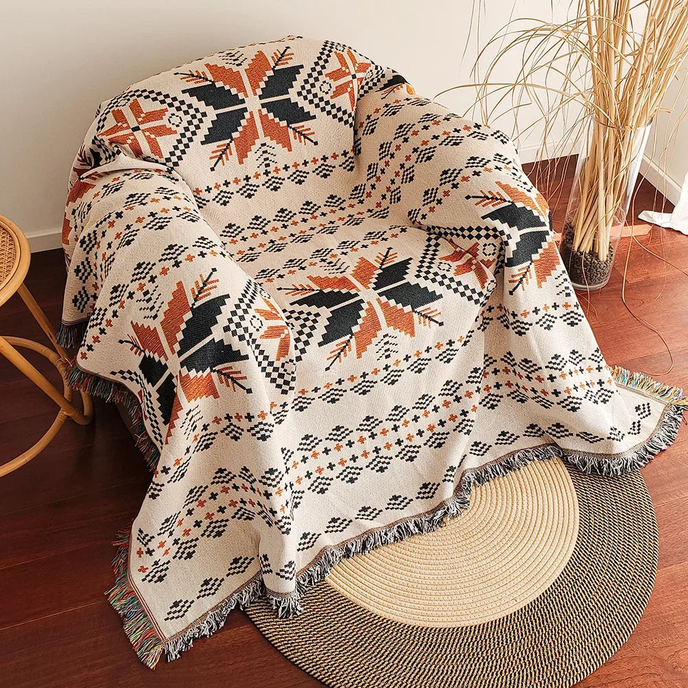 Boho Chic Aztec Oversized Throw Blanket ATHLEXES