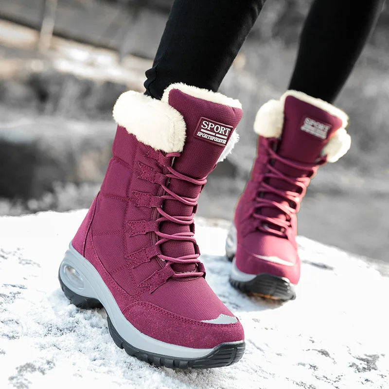 Thick Fur Winter Boots for Women - Non-Slip Waterproof ATHLEXES