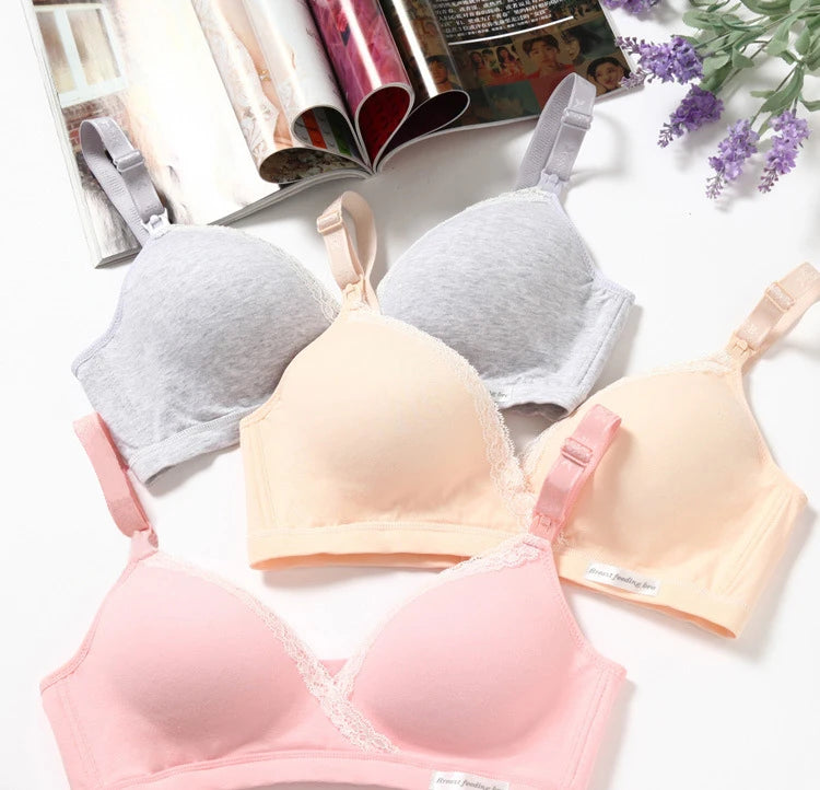Cotton Comfort Wirefree Nursing Bra for Moms ATHLEXES