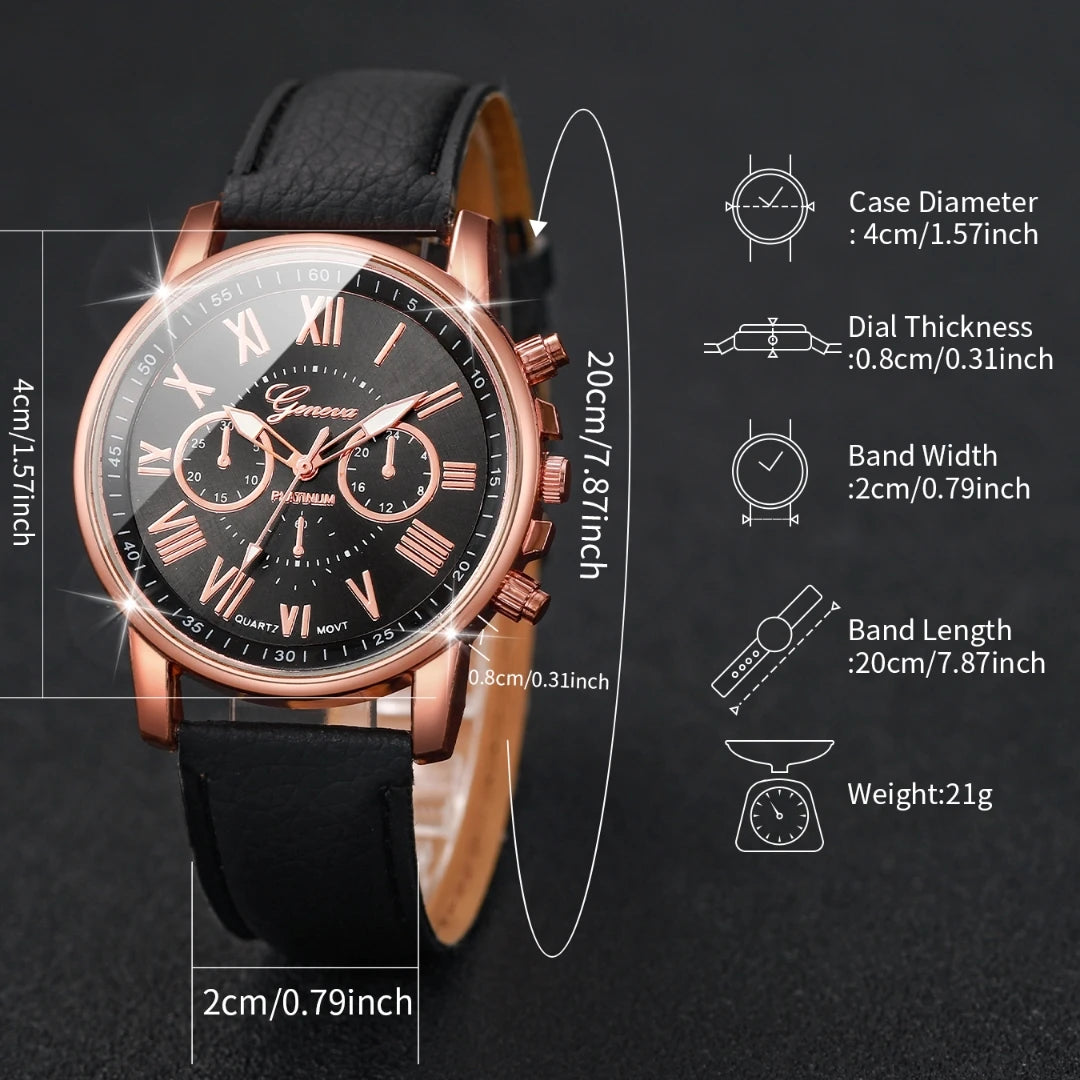 Chic Roma Dial Women's Watch Set ATHLEXES