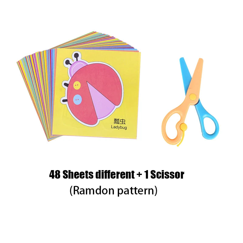 Colorful Cartoon Paper-Cut Craft Book for Kids ATHLEXES