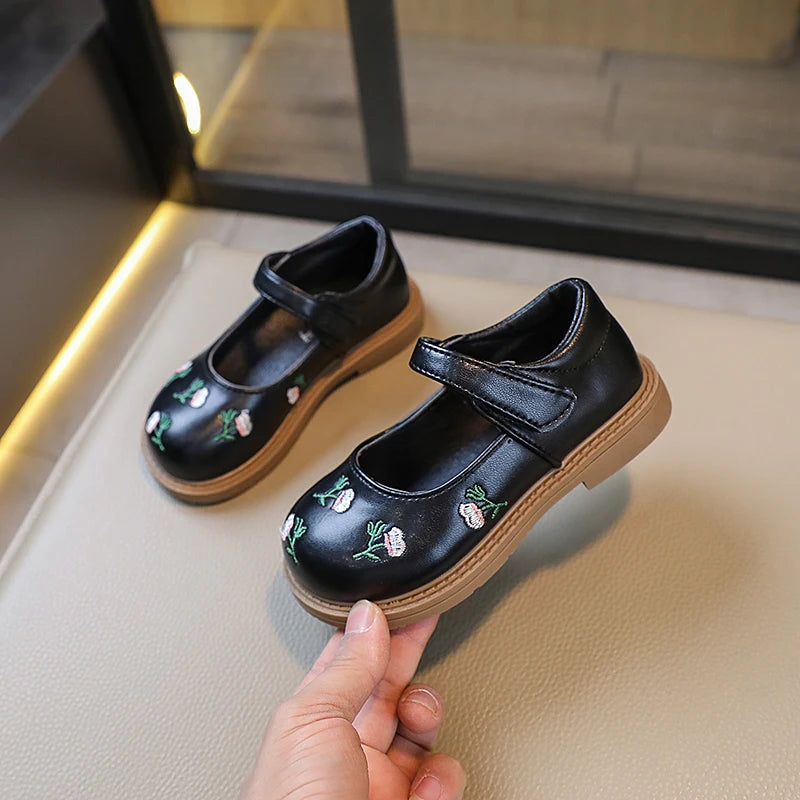 Princess Blossom Leather Mary Janes for Girls ATHLEXES