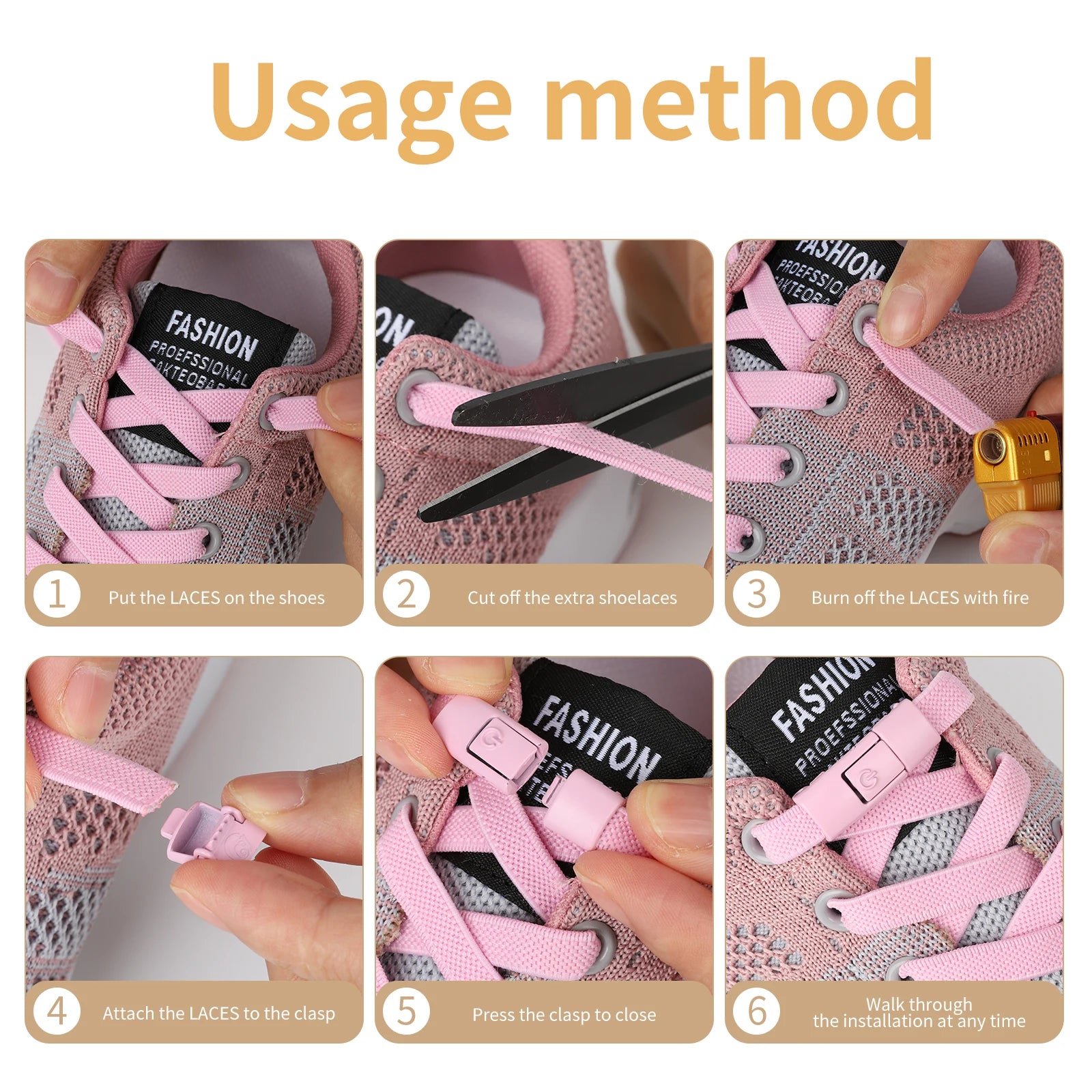 No-Tie Elastic Lock Laces for Sneakers and Shoes ATHLEXES