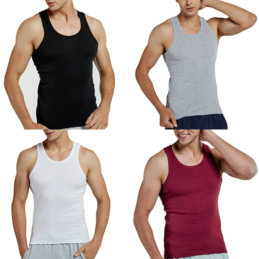 SummerFit Men's Cotton Sleeveless Gym Top ATHLEXES